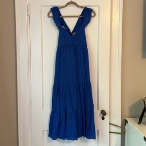 Elegant Blue Sleeveless Dress